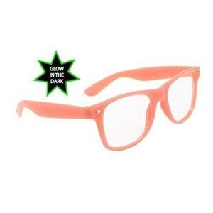 I GLOW Glasses ORANGE Frame w/ CLEAR Lens California Classics Glow In The Dark